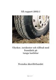 SÅ rapport 2002:1 Olyckor, incidenter och tillbud ... - Trafiksaker.se