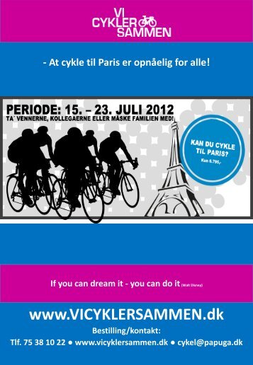 At cykle til Paris er opnåelig for alle! - Vi cykler sammen