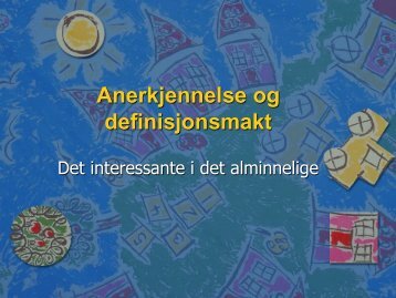 Anerkjennelse og definisjonsmakt