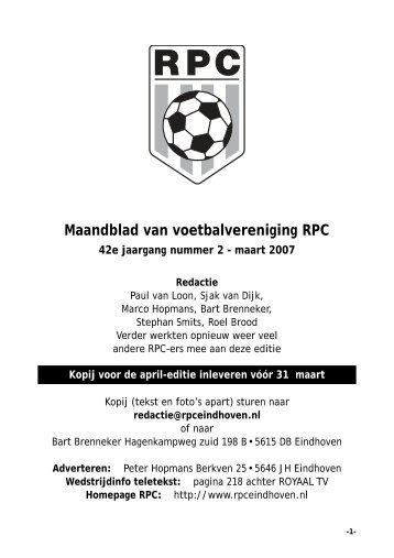 februari/maart - RPC Eindhoven