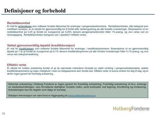 Månedsrapport Holberg Kreditt pp g - Holberg Fondene
