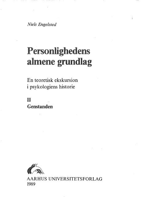 Personlighedens almene grundlag - Niels Engelsted