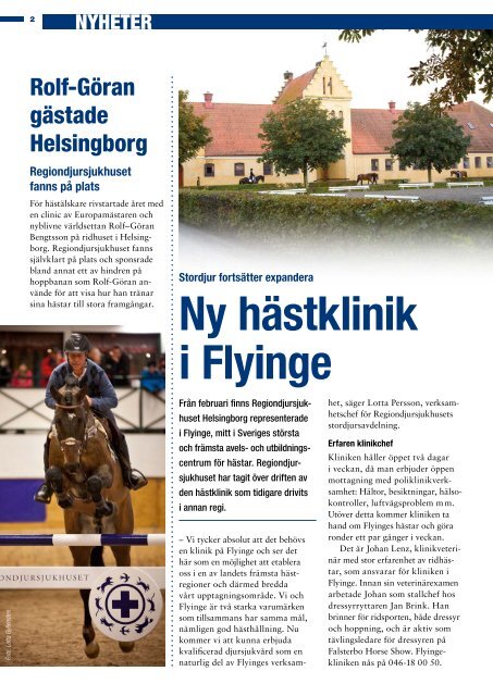 Journalen 2012 - Regiondjursjukhuset - Helsingborg
