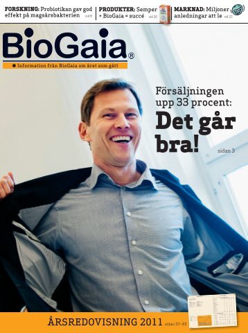 Årsredovisning 2011 - BioGaia