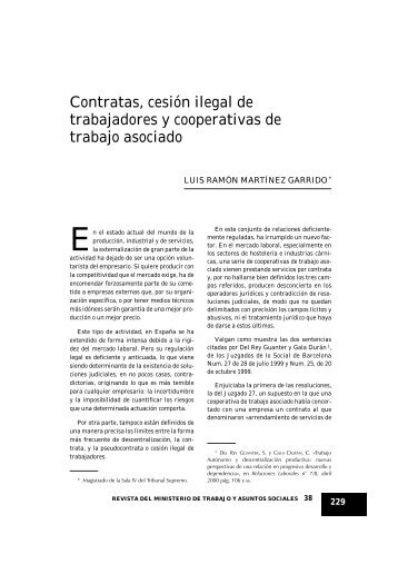 Contratas, cesión ilegal de trabajadores y cooperativas de trabajo ...