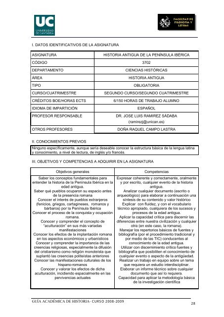 Titulación: Licenciatura en Historia Plan: 1999 - Universidad de ...