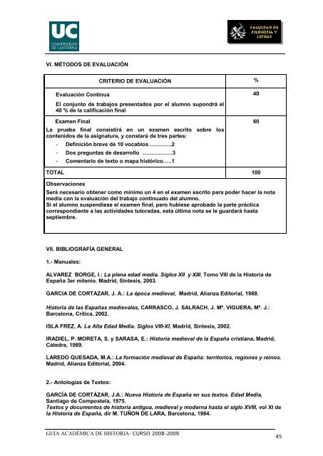 Titulación: Licenciatura en Historia Plan: 1999 - Universidad de ...