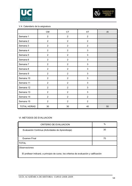 Titulación: Licenciatura en Historia Plan: 1999 - Universidad de ...