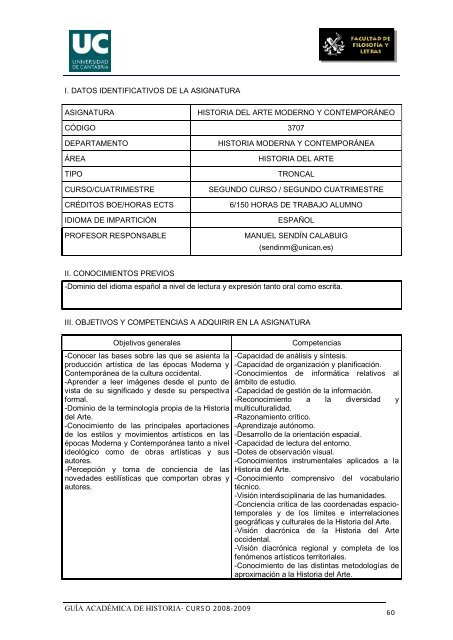 Titulación: Licenciatura en Historia Plan: 1999 - Universidad de ...