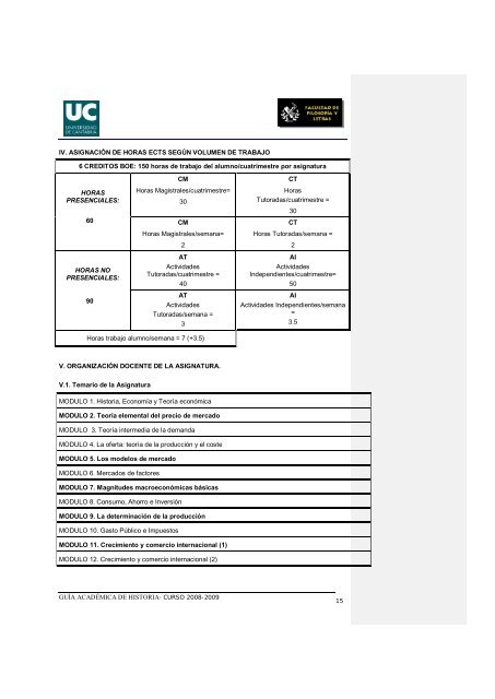 Titulación: Licenciatura en Historia Plan: 1999 - Universidad de ...