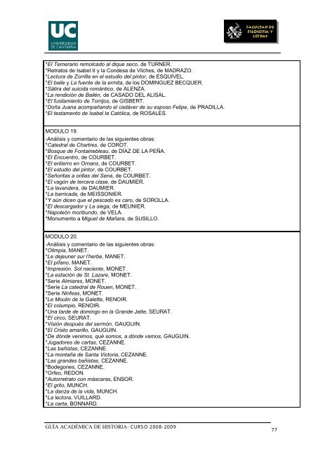 Titulación: Licenciatura en Historia Plan: 1999 - Universidad de ...