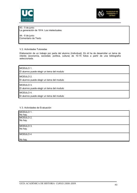 Titulación: Licenciatura en Historia Plan: 1999 - Universidad de ...