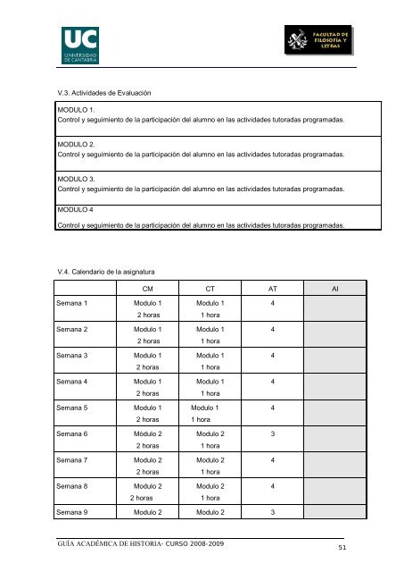 Titulación: Licenciatura en Historia Plan: 1999 - Universidad de ...