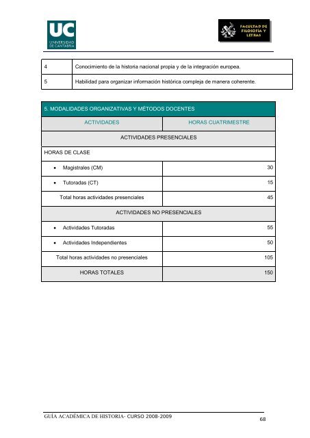 Titulación: Licenciatura en Historia Plan: 1999 - Universidad de ...