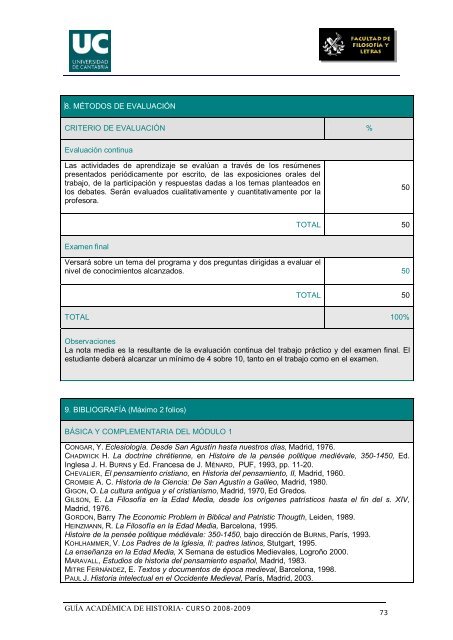 Titulación: Licenciatura en Historia Plan: 1999 - Universidad de ...