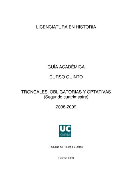 Titulación: Licenciatura en Historia Plan: 1999 - Universidad de ...