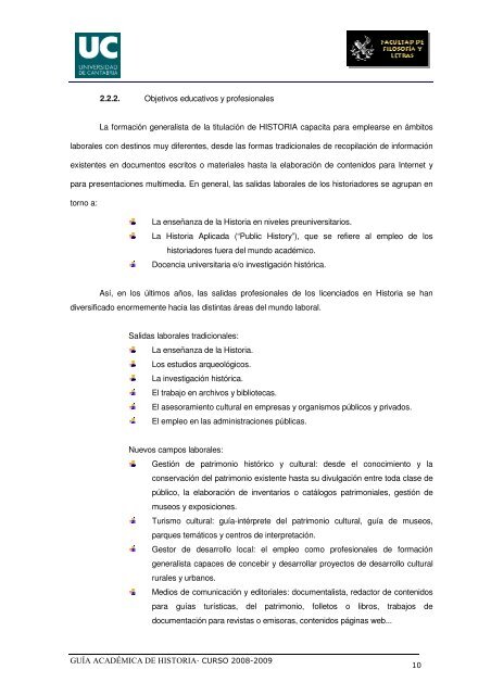 Titulación: Licenciatura en Historia Plan: 1999 - Universidad de ...