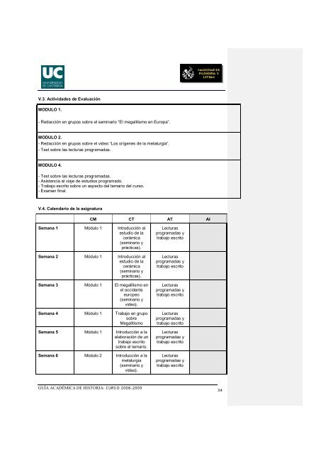 Titulación: Licenciatura en Historia Plan: 1999 - Universidad de ...