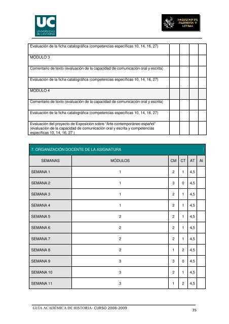 Titulación: Licenciatura en Historia Plan: 1999 - Universidad de ...