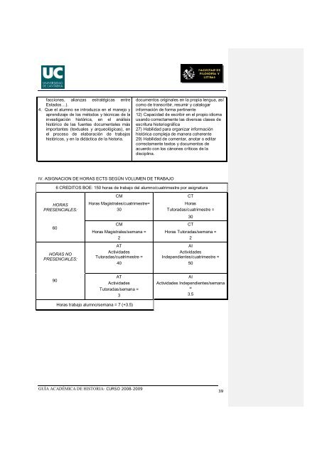 Titulación: Licenciatura en Historia Plan: 1999 - Universidad de ...