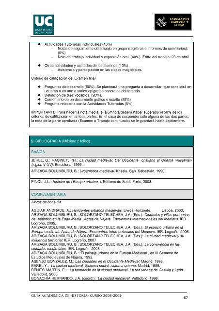 Titulación: Licenciatura en Historia Plan: 1999 - Universidad de ...