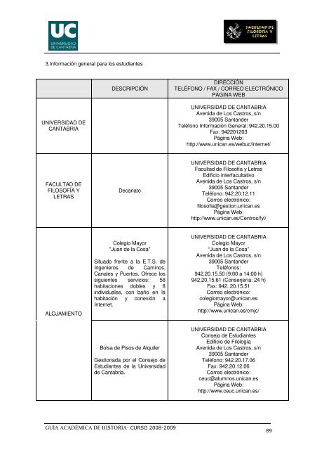 Titulación: Licenciatura en Historia Plan: 1999 - Universidad de ...