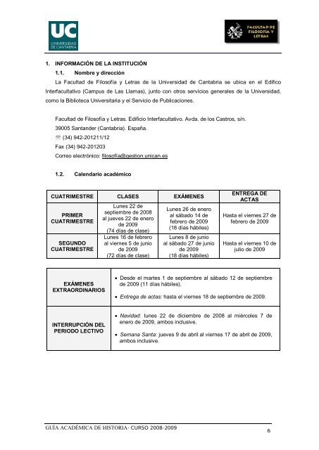 Titulación: Licenciatura en Historia Plan: 1999 - Universidad de ...