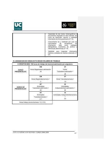 Titulación: Licenciatura en Historia Plan: 1999 - Universidad de ...