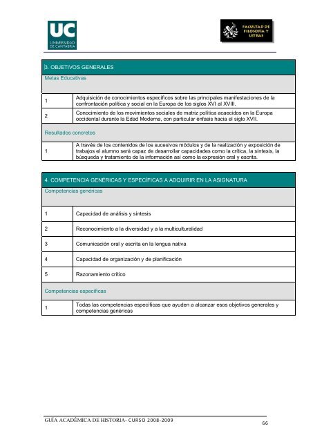 Titulación: Licenciatura en Historia Plan: 1999 - Universidad de ...