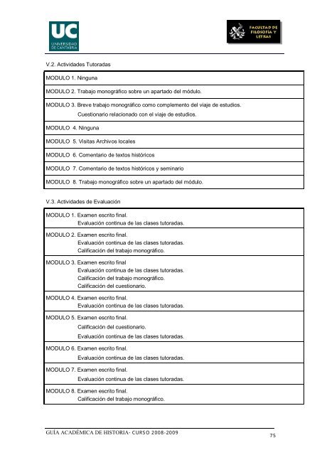 Titulación: Licenciatura en Historia Plan: 1999 - Universidad de ...