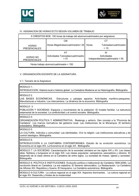 Titulación: Licenciatura en Historia Plan: 1999 - Universidad de ...