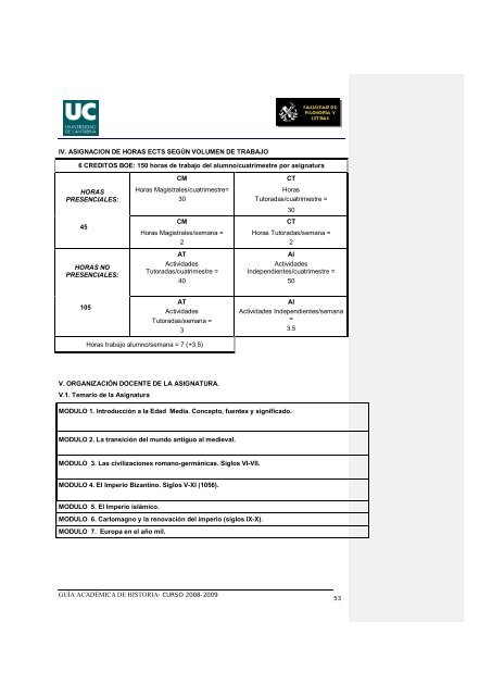 Titulación: Licenciatura en Historia Plan: 1999 - Universidad de ...