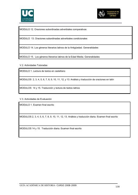 Titulación: Licenciatura en Historia Plan: 1999 - Universidad de ...