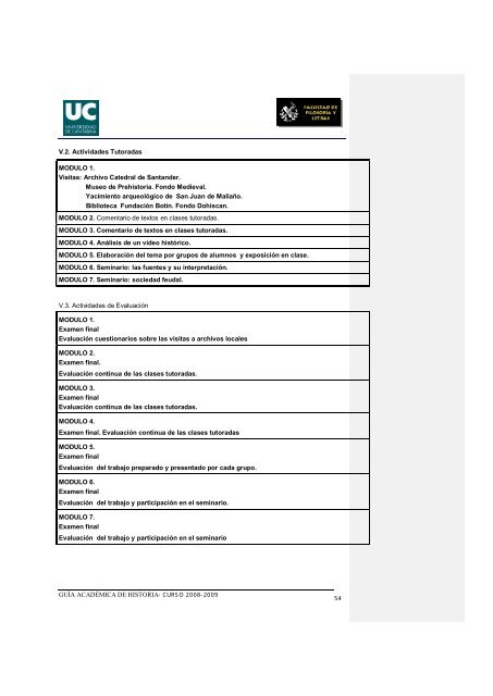 Titulación: Licenciatura en Historia Plan: 1999 - Universidad de ...