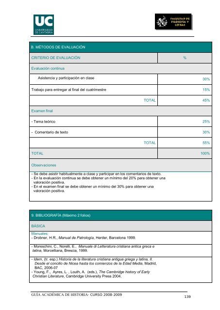 Titulación: Licenciatura en Historia Plan: 1999 - Universidad de ...