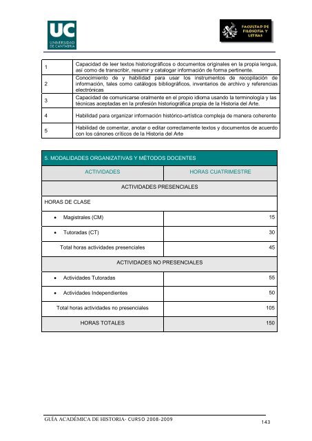 Titulación: Licenciatura en Historia Plan: 1999 - Universidad de ...