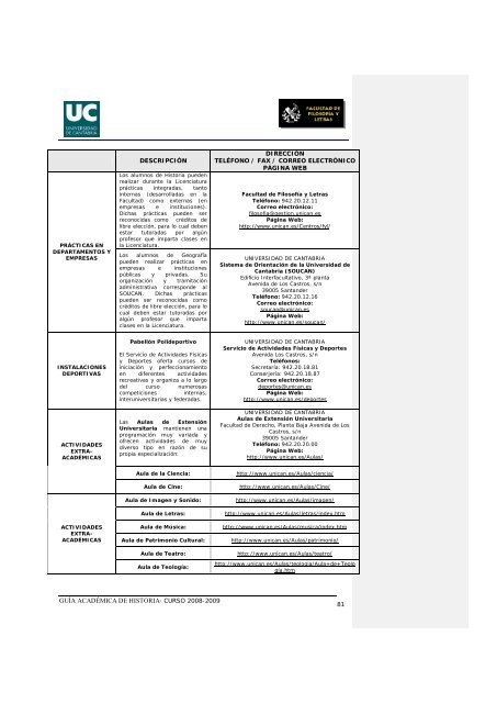 Titulación: Licenciatura en Historia Plan: 1999 - Universidad de ...