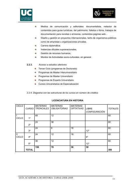 Titulación: Licenciatura en Historia Plan: 1999 - Universidad de ...