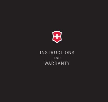 INSTRUCTIONS WARRANTY - Victorinox