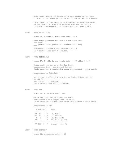 Sonar opinionsundersøgelse, 1990 - DDA Samfund - Dansk Data ...