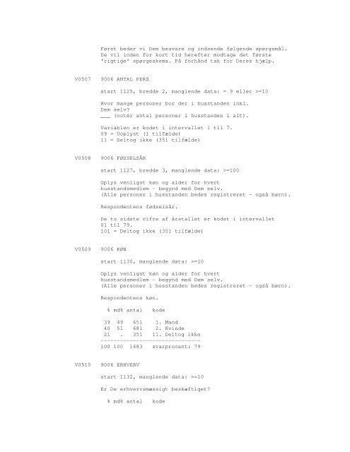 Sonar opinionsundersøgelse, 1990 - DDA Samfund - Dansk Data ...