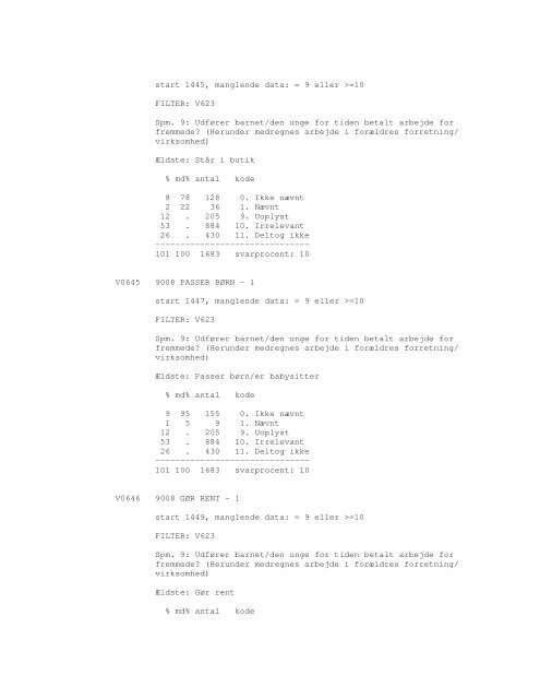 Sonar opinionsundersøgelse, 1990 - DDA Samfund - Dansk Data ...