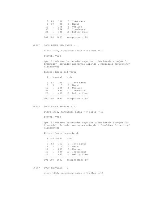 Sonar opinionsundersøgelse, 1990 - DDA Samfund - Dansk Data ...