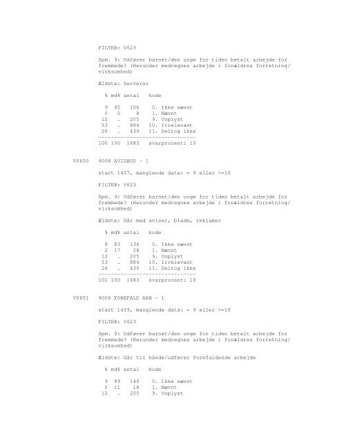 Sonar opinionsundersøgelse, 1990 - DDA Samfund - Dansk Data ...