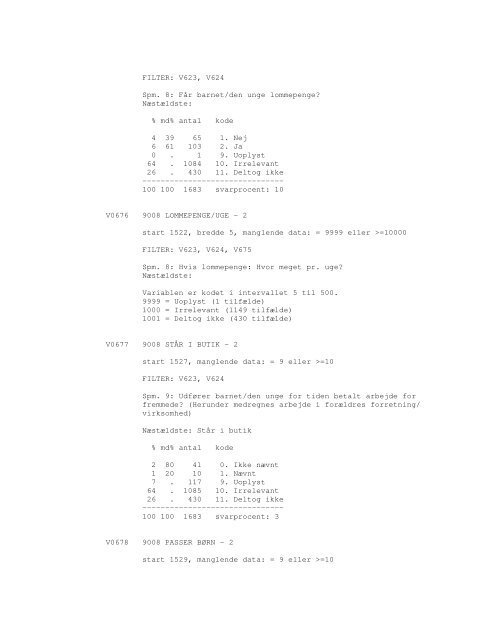 Sonar opinionsundersøgelse, 1990 - DDA Samfund - Dansk Data ...