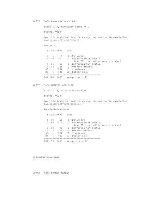 Sonar opinionsundersøgelse, 1990 - DDA Samfund - Dansk Data ...