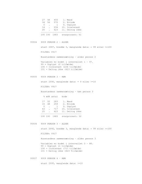 Sonar opinionsundersøgelse, 1990 - DDA Samfund - Dansk Data ...