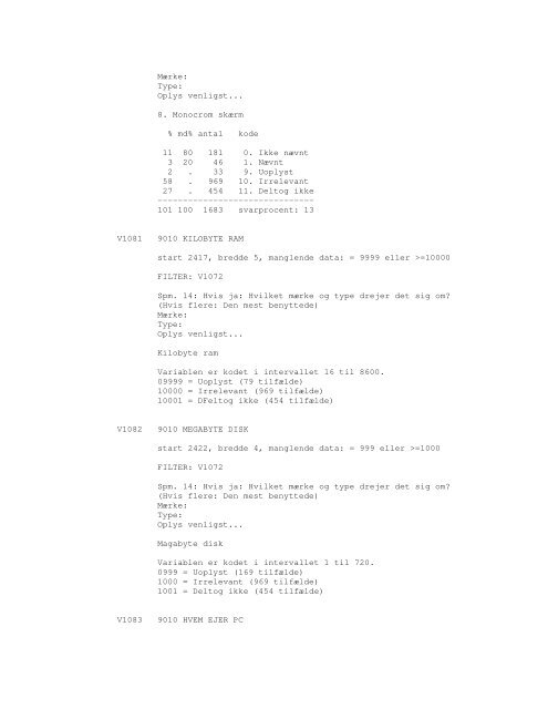 Sonar opinionsundersøgelse, 1990 - DDA Samfund - Dansk Data ...