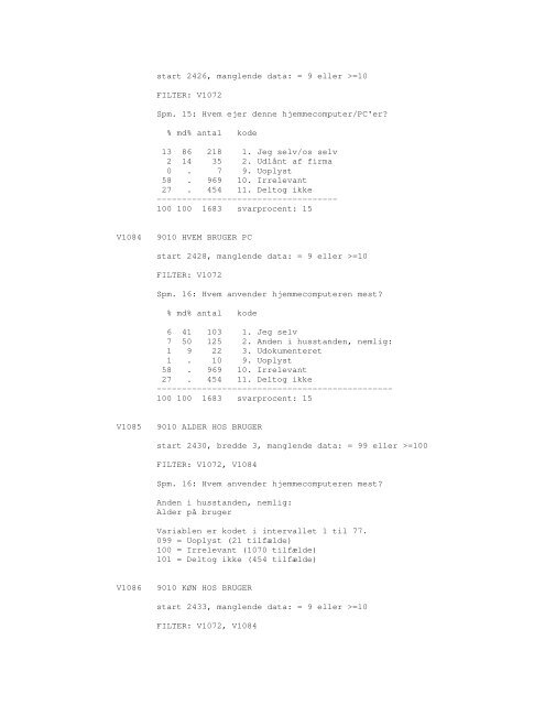 Sonar opinionsundersøgelse, 1990 - DDA Samfund - Dansk Data ...