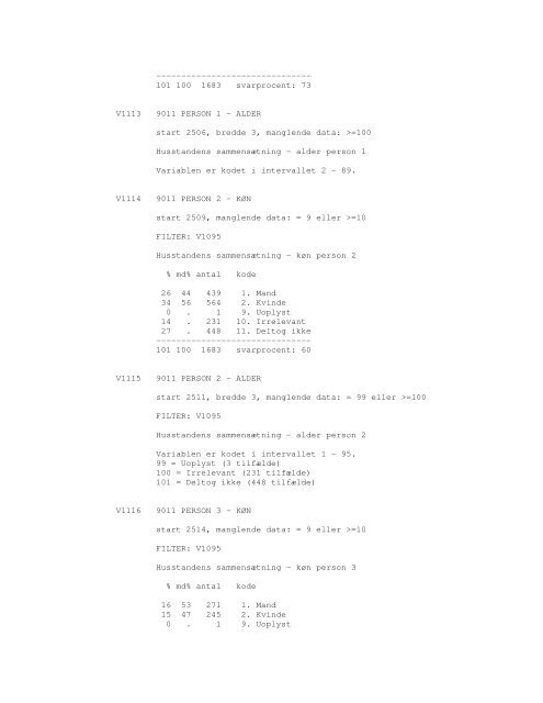 Sonar opinionsundersøgelse, 1990 - DDA Samfund - Dansk Data ...